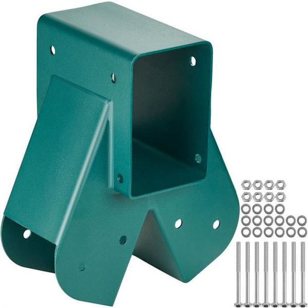 Svänganslutning - VEVOR - 160x235x280 mm, Med monteringsmaterial, för fötter 10,2x10,2 cm, Balk 10,2x15,2 cm, Grön