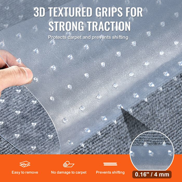 Mattskyddsfilm -VEVOR-61 cm x 3,66 m-Halkskyddad PVC Cat Scratch Skydd, lätt att skära