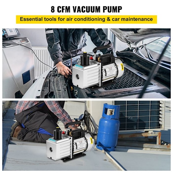 Vakuumpump-VEVOR-226 L/min-Dubbelstegs luftkonditionering Vakuumpump-745 W-hemluftkonditioneringsapparater, bilar