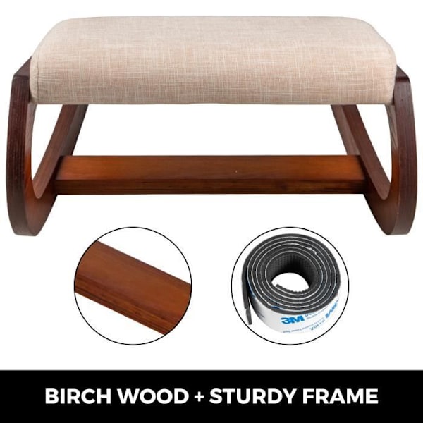 Ergonomisk pall - VEVOR - 150 kg kapacitet Ergonomisk knästol Fåtölj Träpall Beige