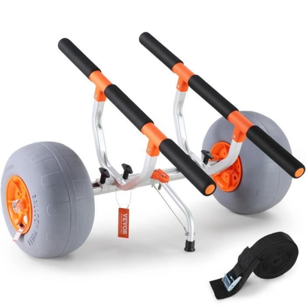 VEVOR Justerbar Kajak Transportvagn Kanotbåtar Fällbara 160 kg Hjul 30,5 cm