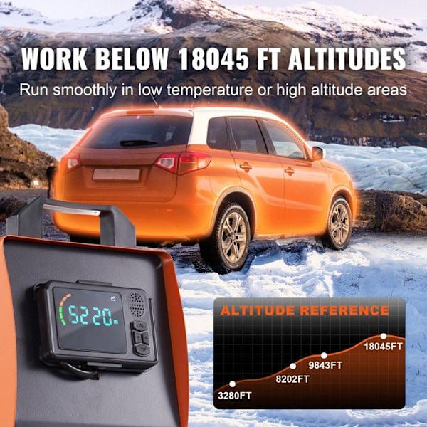 Dieselvärmare - VEVOR - 12V 5kW 0,16-0,52L-h Allt-i-ett luftvärmare Bluetooth APP LCD Auto