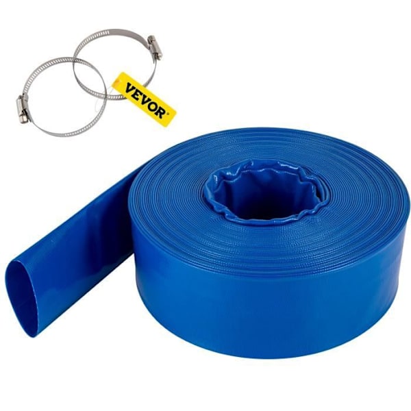 Utloppsslang-VEVOR-76 mm x 32 m PVC-tyg platt slang, väder- och sprängbeständig-för pool
