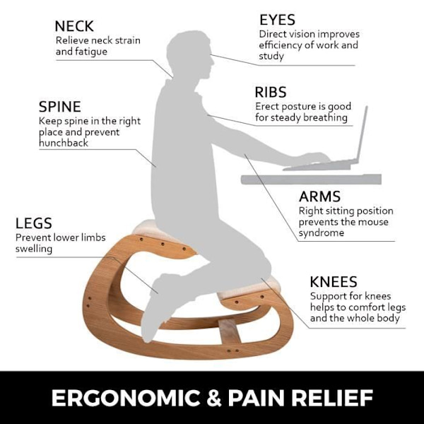 Ergonomisk pall - VEVOR - Ergonomisk knästol - Knäställning