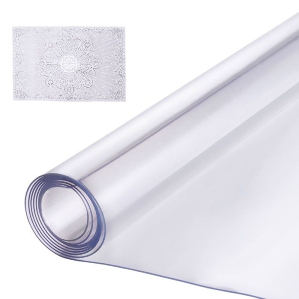 Transparent PVC skrivbordsöverdrag-VEVOR-762x1524 mm-rektangulär, lätt att rengöra för kontor, matsal