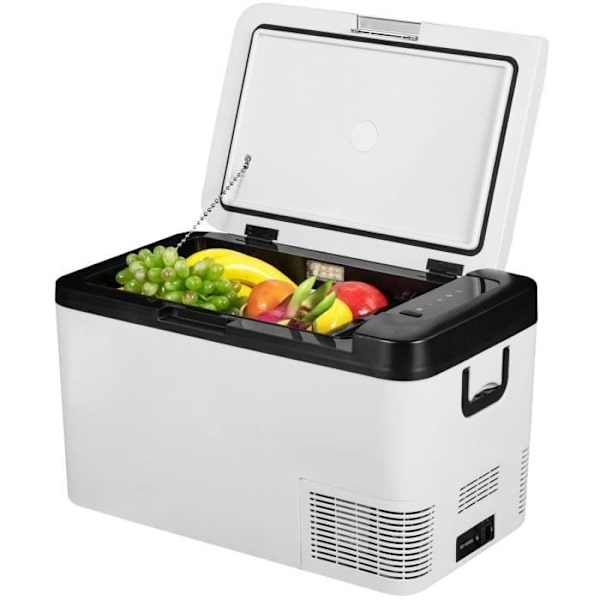 VEVOR Bärbar elektrisk kylbox 25L 12V Dual Zone Bilkylskåp Vit