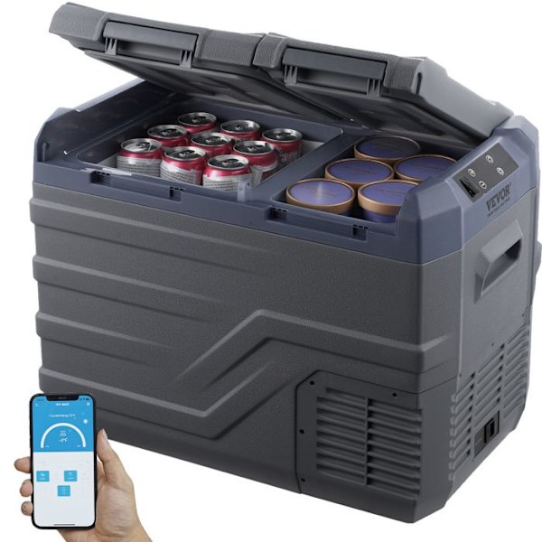 Bärbar kompressionskyl 32L Dual Zone-VEVOR-Mini Dual Zone Bilkyl-Lastbil Båt Hem Camping