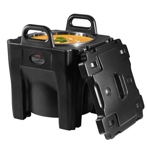 Isolerad behållare -VEVOR-30 L Svart transportlåda - för att hålla varm eller kall Catering Catering
