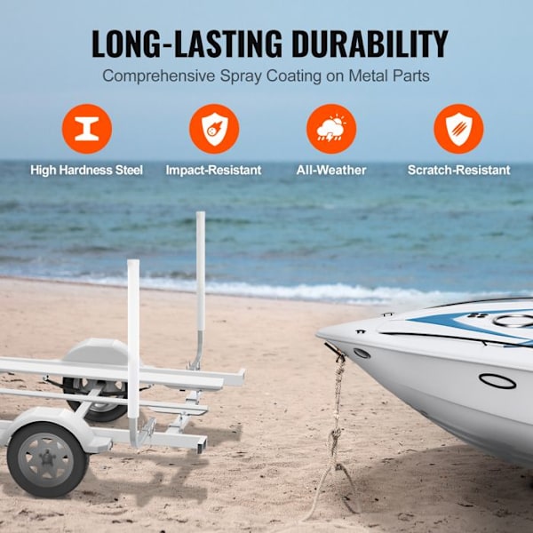 Båttrailerguider -VEVOR-121,5 cm-för jetski fiskebåtar Segelbåtar Jollar Uppblåsbara båtar