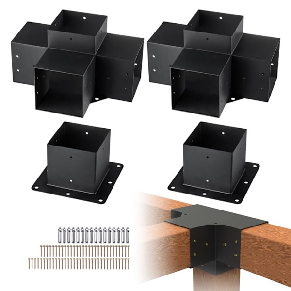 Pergola Support Kit-VEVOR-390 x 270 x 202 mm-Trästolpsstöd för snickeri-för bersåer, terrasspergolor