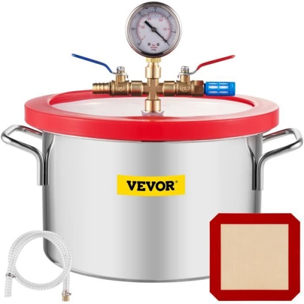 Luftkonditioneringsvakuumpump - VEVOR - 1,5 gallon vakuumkammare med akrylkåpa