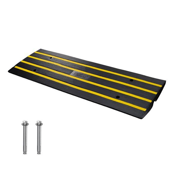 VEVOR Tröskelramp Gummi trottoarramp Höjd 6,5 cm Lastkapacitet 15 ton