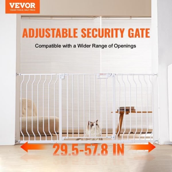 Säkerhetsport - VEVOR - Expanderbart barnhundstaket 75-147x76 cm Trappa
