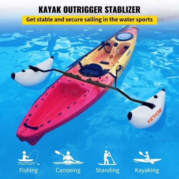 Kajakstabilisatorer - VEVOR - Kajak PVC Kanot Uppblåsbart Float Stabilizer System Kit 2,1 - 2,4 m
