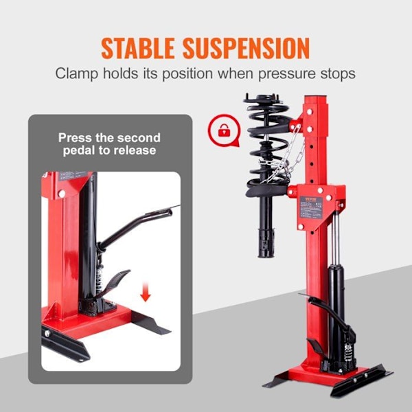 Fjäderkompressorsats - VEVOR - 4,5 T Stötdämpare 320 mm med hydraulcylinder