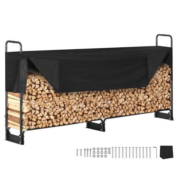 Utomhus timmerställ - VEVOR - Log Shelter 259x36x117cm - med lock
