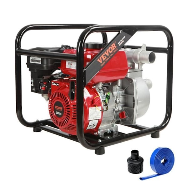 Pump-VEVOR-Gasoline-2", 7 HP, 142 GPM, 148 ft Lift, 22 ft Suction-Irrigation Pool-EPA