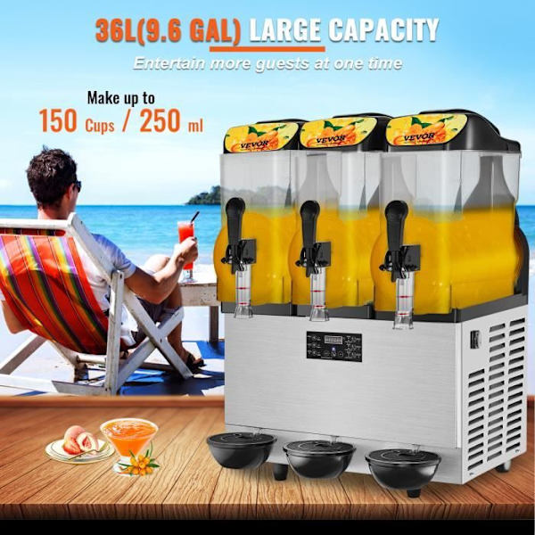 3x12 L Granita Machine -VEVOR - Kommersiell Granita Machine - Iced Drinks