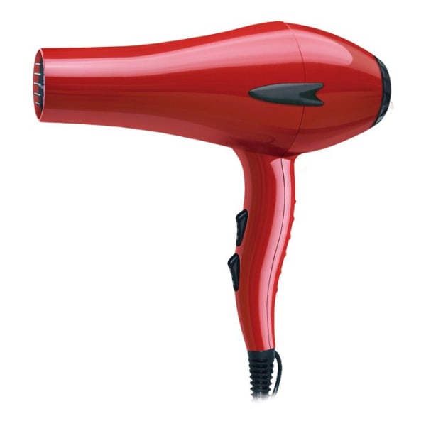 GTI 2000 W professionell hårfön med 2 hastigheter och 3 temperaturjusteringar, röd - italiensk design