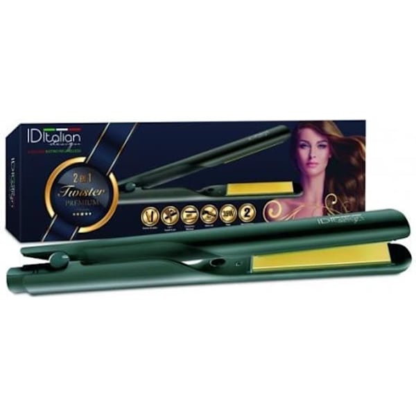 Ammattimainen hiusten suoristus 2 in 1 Twist Premium 35W - ITALIALAINEN DESIGN svart