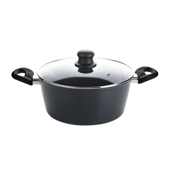 Italialainen design kattila 24cm - taottu alumiini - tarttumaton pinnoite - kaikki lämmönlähteet mukaan lukien induktio
