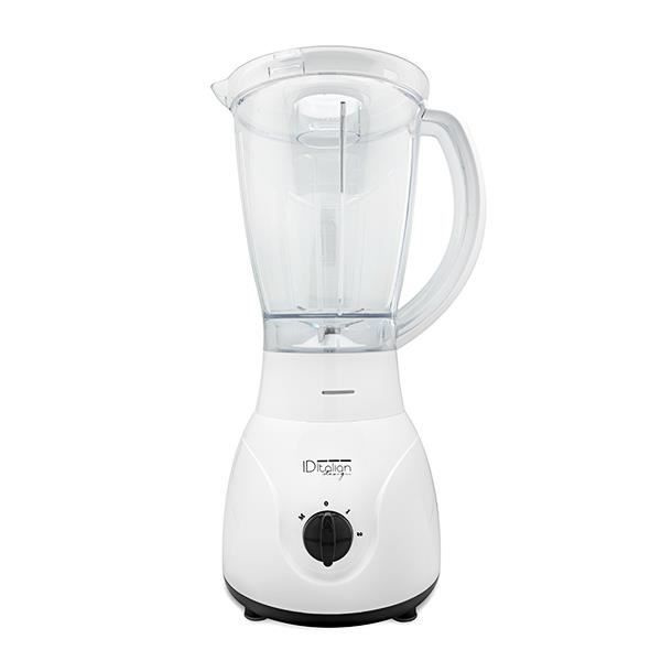 Multifunktions elektrisk mixerglasskål - italiensk design - 3 hastigheter - 350 W Vit