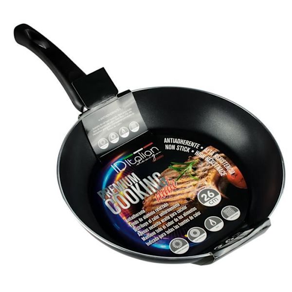 Italian Design stekpanna 26cm Smidd aluminium - non-stick beläggning - alla värmekällor inklusive induktion