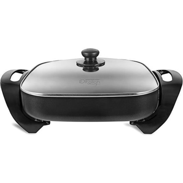 Bordsplancha med avtagbart non-stick lock - italiensk design Svart