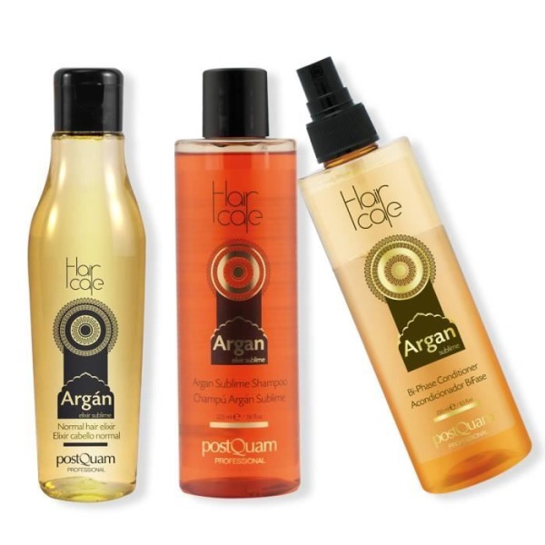 Set med hårprodukter med arganolja, Argan Sublime Moisturizing Line – POSTQUAM Orange, gul