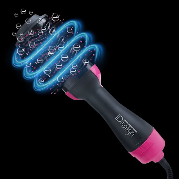 Kuivaus-/volyymiharja - Tourmaline Airbrush - Italian Design - 2 in 1