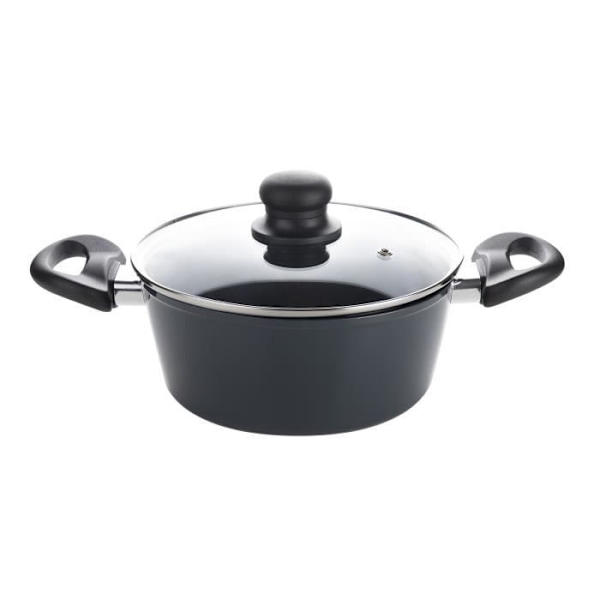 Italiensk design kastrull 20cm - Smidd aluminium - non-stick beläggning - alla värmekällor inklusive induktion