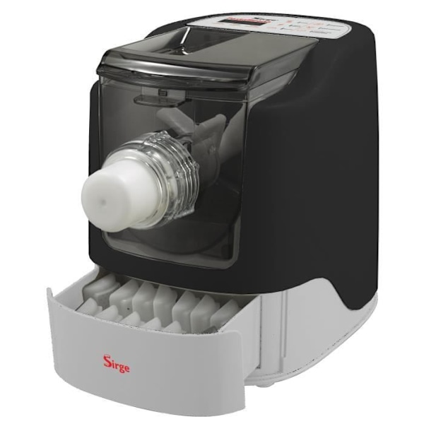 Sirge PASTABUONA Automatisk pastamaskin för att göra färsk pasta hemma 260W - 13 sorters pasta + Ravioli - 480gr svart