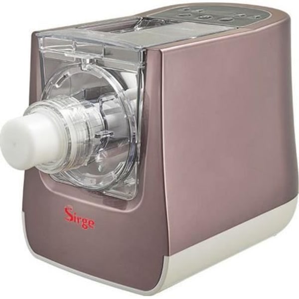 Sirge PASTARIT30 pastamaskine, 300W, 100% automatisk, 600g, 30 pastaskiver, Nem rengøring Rosa