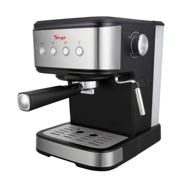 Sirge LUSSY Espressokone ja cappuccinokone - 3 kahfiltteriä - 1100 W cappuccinotoiminnolla ja paperipodsilla [ese44] Svart