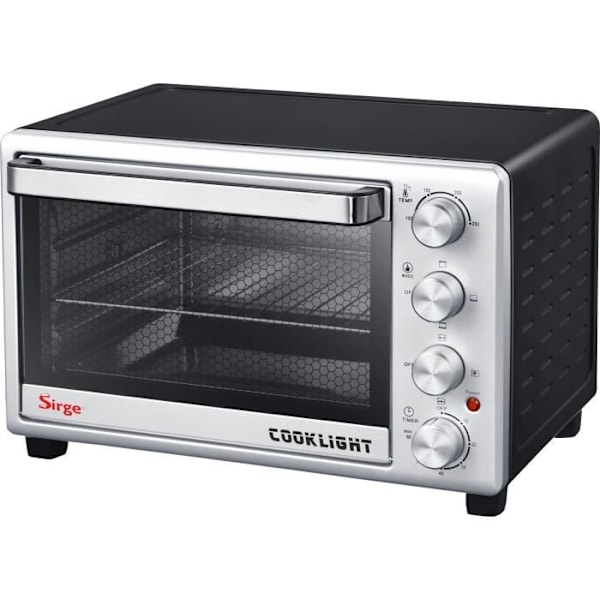 Sirge FORNO28CL Sähköliesi sisävalaistuksella Ventilaatio Fornetto 28 Litran 1500 Wattin pyrotteri.