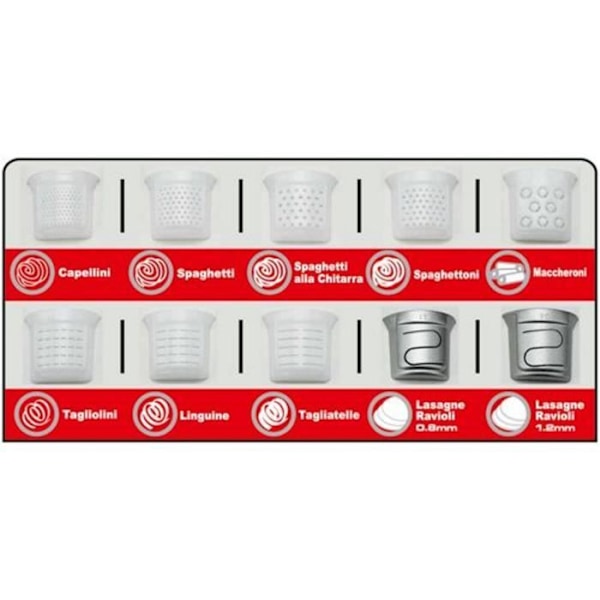 Sirge PASTAMAGIC Automatisk pastamaskine til at lave frisk pasta hjemme 300 Watt - 14 typer pasta + Ravioli - op til