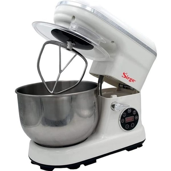 Multifunktions bagværksrobot - SIRGE - Automatisk BLENDER - 5L RUSTFRI STÅLSKÅL - 1,9 KG - 1200 WATT