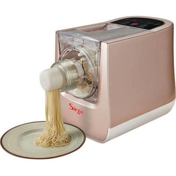 Sirge PASTARITA Automatisk pastamaskin för att göra färsk pasta hemma 300 Watt - 22 sorters pasta + Ravioli - 640gr guld-