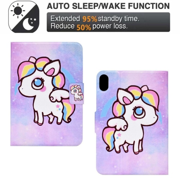 Til iPad 10.9 (2022) Tabletetui Cover Foldbart stativ - Farverig pony Multicolor