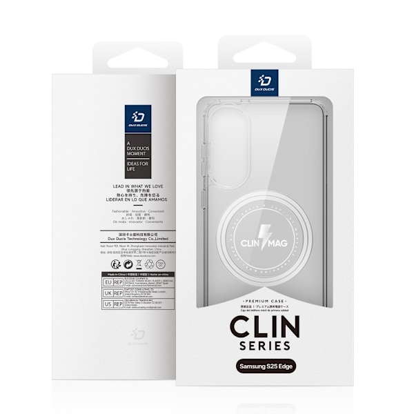Til Samsung Galaxy S25 Edge Bagsidedæksel DUX DUCIS Clin Series Gennemsigtigt Transparent