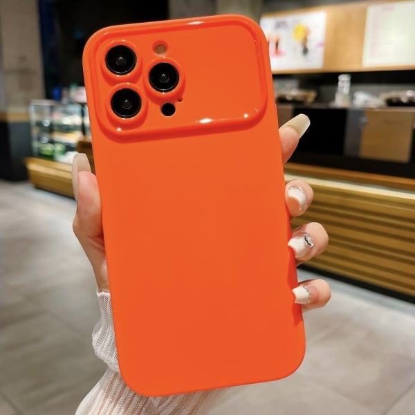 Slim-Fit TPU telefonfodral Skal för iPhone 15 Pro Fodral Orange Orange