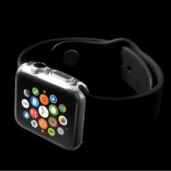 Clear Tpu Case with Non-slip Inner for Apple Watch Series 3 2 1 38mm Transparent