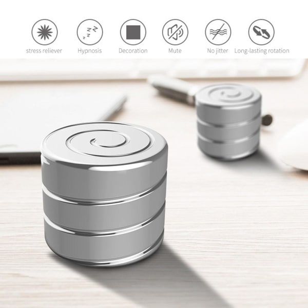 30 mm gyro rotation snurra Desktop Fidget Toy Perfekt balans Silver