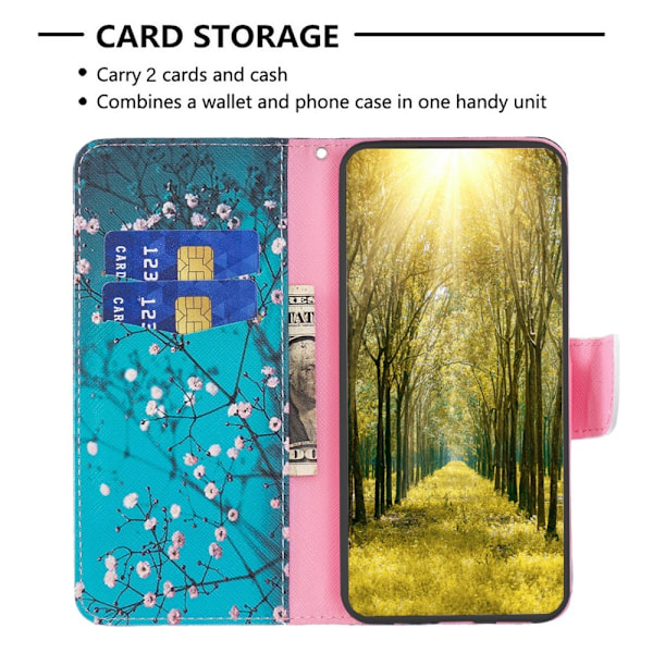 Til Sony Xperia 10 VI tegnebogstativetui mønstertelefoncover Multicolor