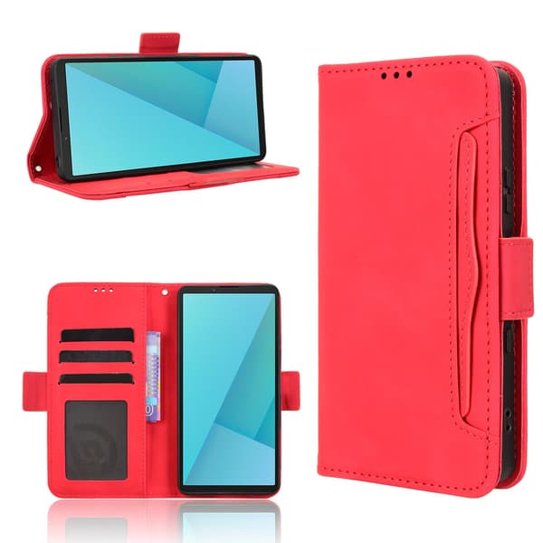 Wallet case Case Cover for Sony Xperia 10 VII - Red Red