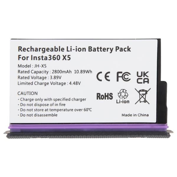 Batteri til Insta360 X5 3.89V 2800mAh JH-X5 Black