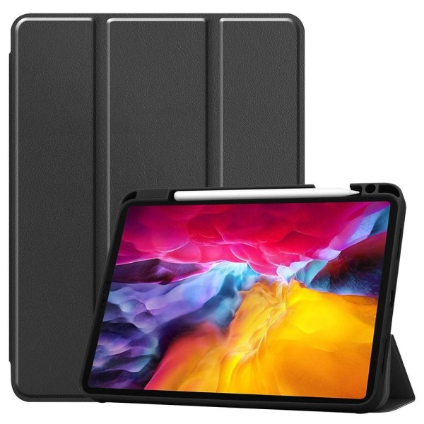 For iPad Pro 11 2021 Tri-fold Stand Tablet Case Cover - Black Black