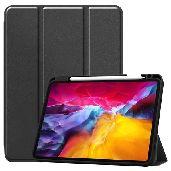 Til iPad Pro 11 2021 Trifoldet Stand Tabletetui Cover - Sort Black