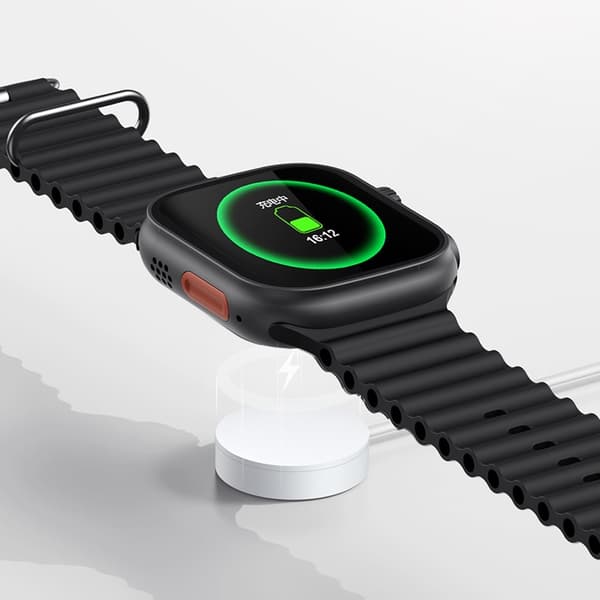 USAMS AT03 2.01" Smartklokke Bluetooth Sportssporing Stemmeassistent Android iOS Black