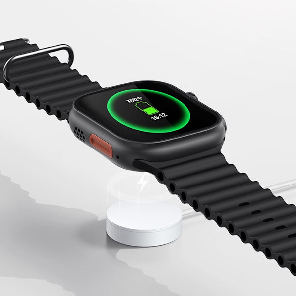 USAMS AT03 2.01" Smartwatch Bluetooth Sports Tracking Stemmeassistent Android iOS Black